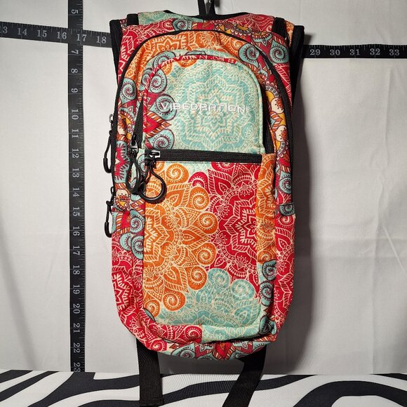 Vibedration Hydration Backpack w/o bladder - turquoise/orange pattern - …